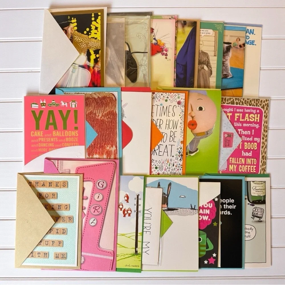Vintage & Modern Greeting Card Lot 82 Total | Mixed Postcards & Thank You Cards